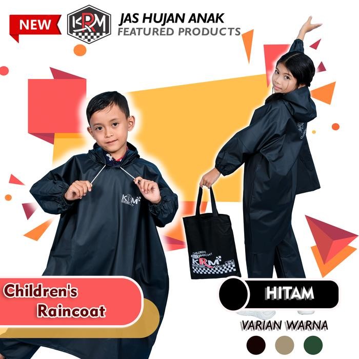 (Expert) Jas Hujan Mantel Hujan Anak Usia 7-12Tahun Model Ponco Celana By KRM