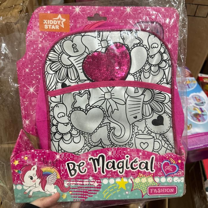 Kiddy Star My Magical Doddle Bag Coloring Bag Sequin Aktifitas Anak