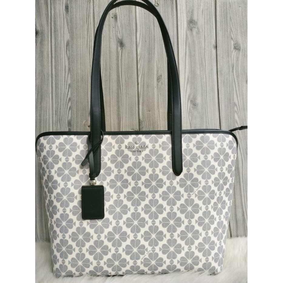 Tas branded Spade Flower Pvc Tote Navy multi