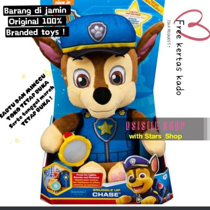 Paw Patrol Snuggle Up Pups Chase Doll With Flashlight And Sound Ori