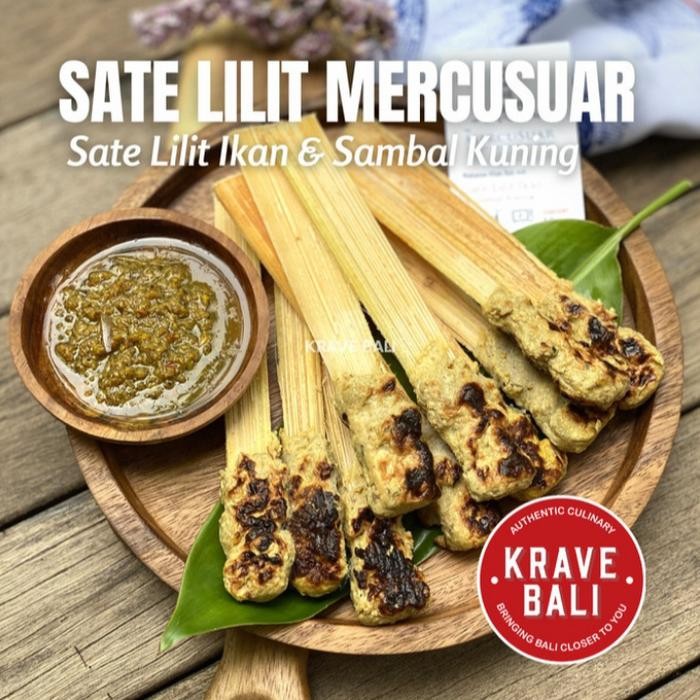 

ASLI SATE LILIT IKAN MERCUSUAR & SAMBAL MAKANAN KHAS BALI ASLI 10 TUSUK READY STOCK