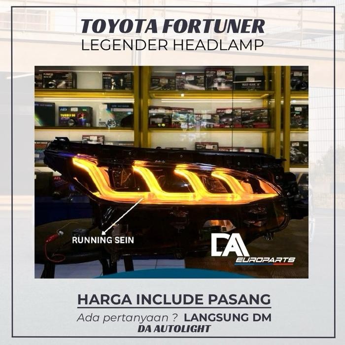 Termurah Toyota Fortuner Legender Headlamp Head Lamp Lampu Depan