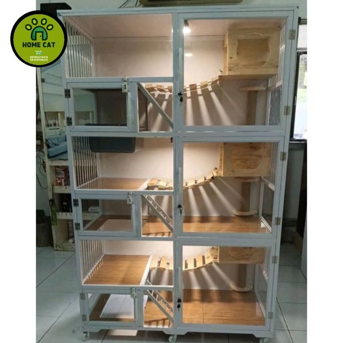 KANDANG KUCING 3 TINGKAT CAT CONDO