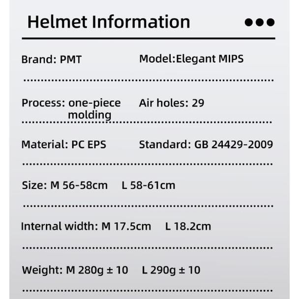 Helm Pmt Elegant Mips Helm Roadbike Original Lightweight