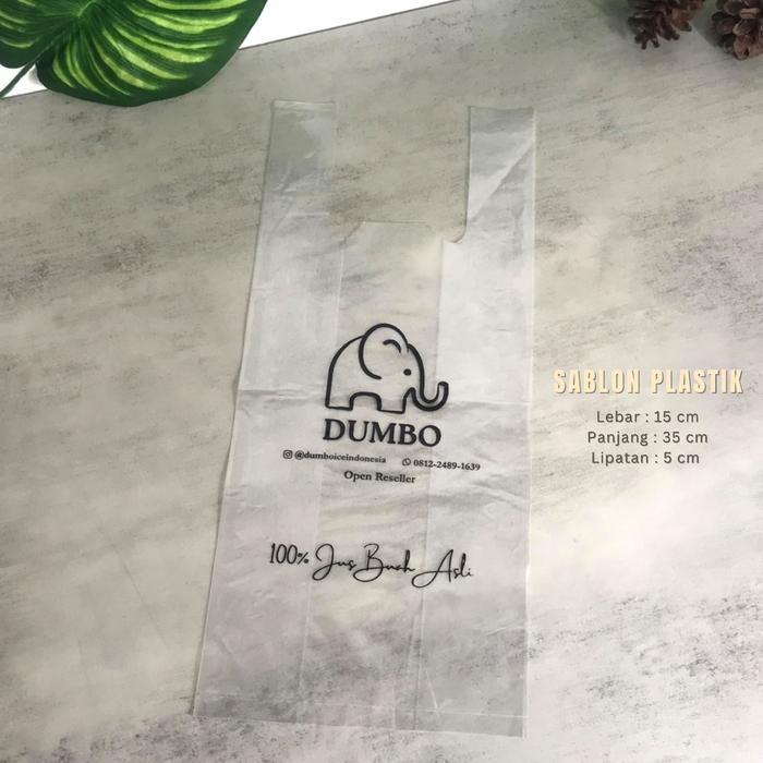 Sablon Kantong Plastik Bening PE uk 15 Murah - 1000 pcs