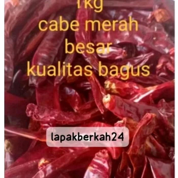 

1kg CABE MERAH BESAR KERING TANPA TANGKAI Alami