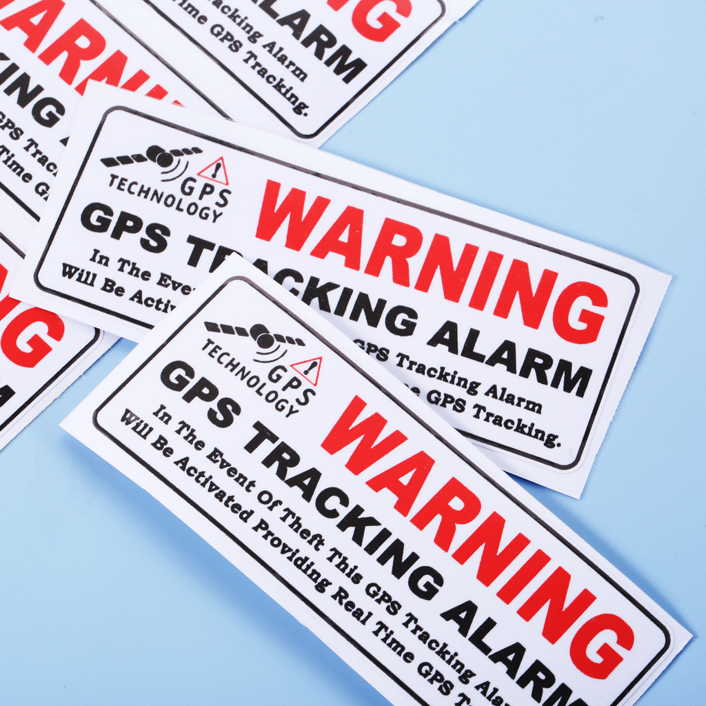 

4Pcs WARNING GPS TRACKING ALARM Car Stickers Reflective Personality Decal for camper vans trucks RVs