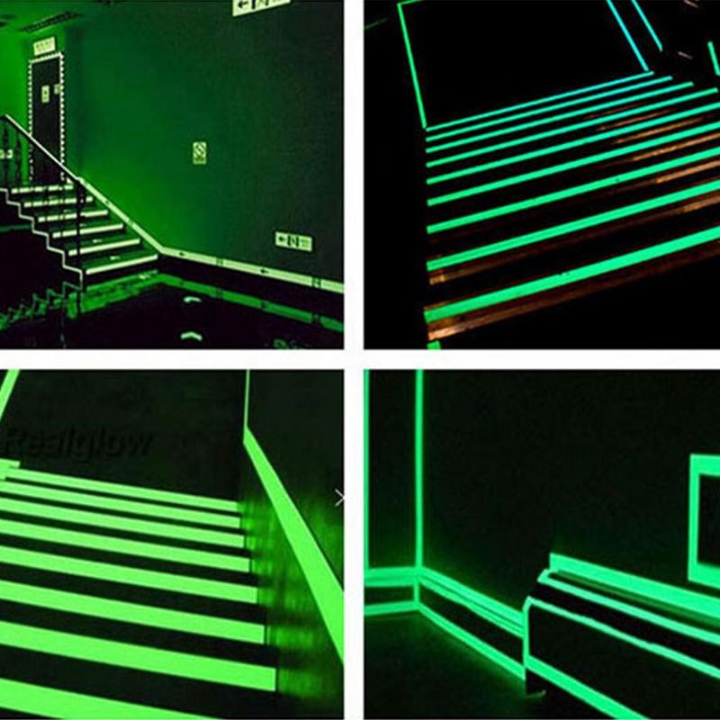 

Glow in Dark Tape High Brightness Safety Egress Markers Glow in the Dark Duct Tape Wear-Resistant