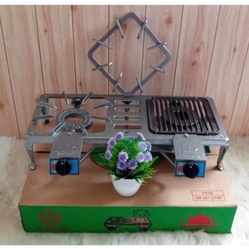 kompor gas 2 tungku bodi cor sunrise tipe 201 AUTO SNI / kompor martabak