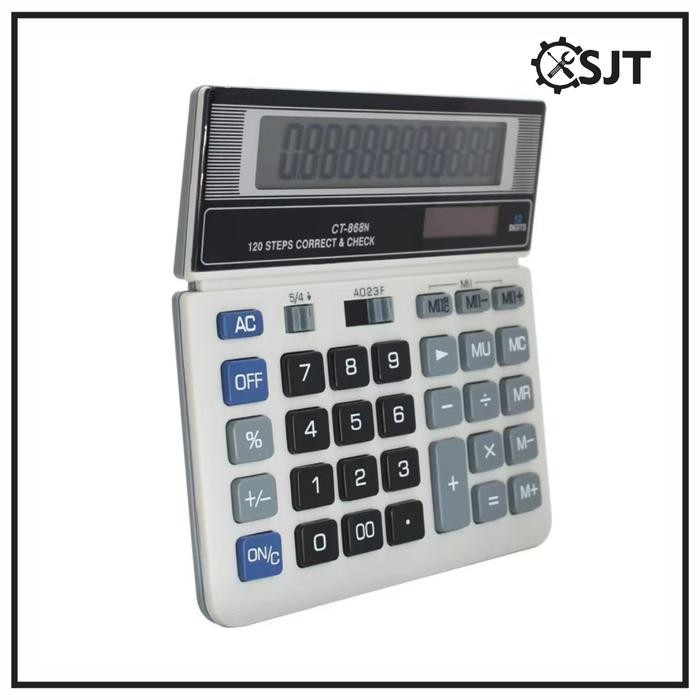 

sjt - kalkulator check dual power otomatis ct-868n 12 digit / kalkulator 12 alat hitung kode 829