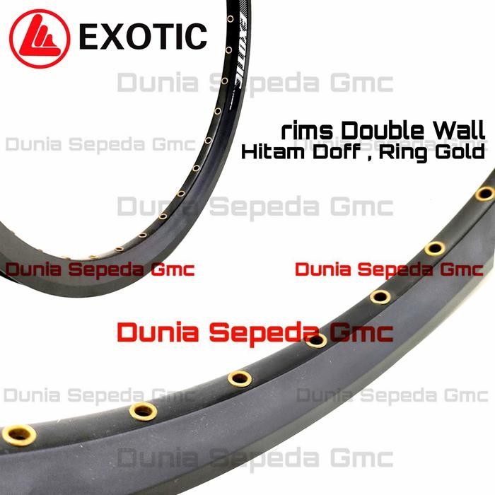 Velg Sepeda 20 Double Wall 36 Hole Rims Alloy Ringan Hitam 406 Lipat