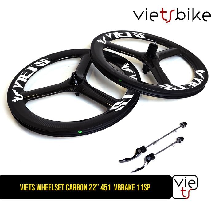 Viets Wheelset Carbon 22" 451 Vbrake 11Sp Black Glossy