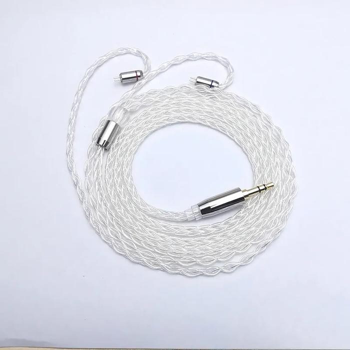 XINHS 8 Core Pure Silver Earphone Upgrade Cable Balanced Wire