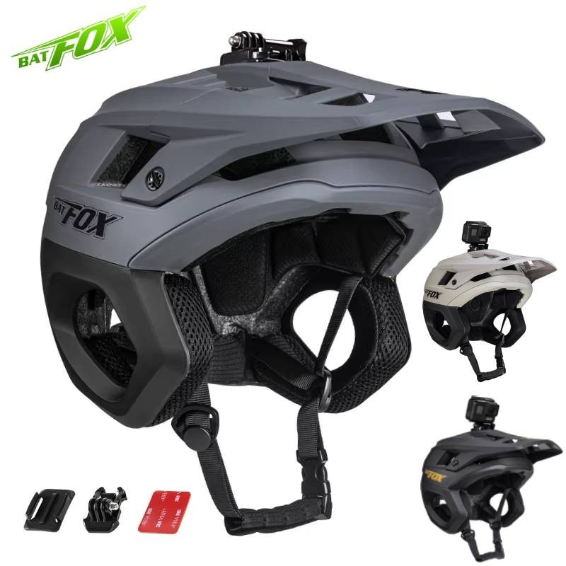 Batfox 3/4 Bmx Bicycle Helmet Mtb Off Road Half Helmet Mountain Bike Race Integrated Ear Protection