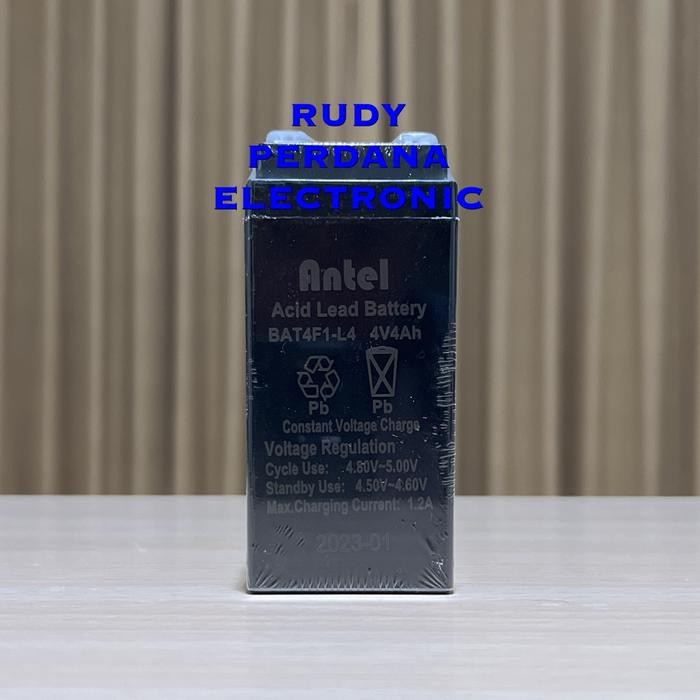 AKI KERING RECHARGEABLE BATTERY BATERAI 4V 4 VOLT 4AH 4 AH