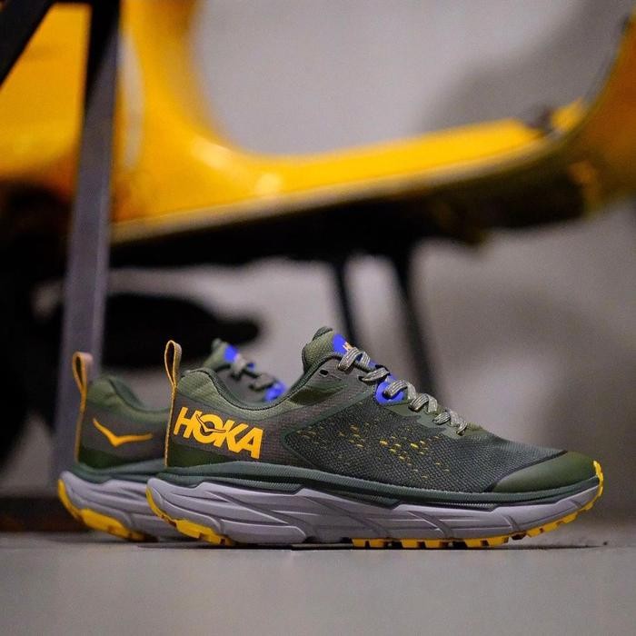 SEPATU HOKA ONE ONE CHALLENGER ATR 6 OLIVE GREEN PREMIUM ORIGINAL