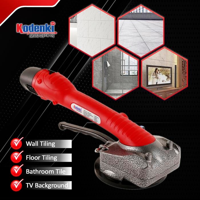 Gercep Mesin Perata Keramik Getar Baterai Cordless Kop Alat Perata Keramik