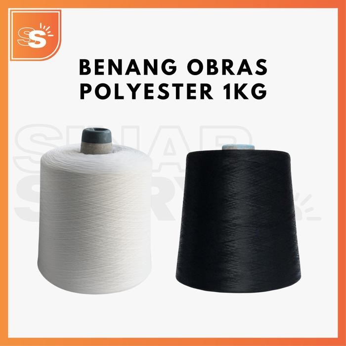 

Benang Obras Polyester 1.2KG Putih/Hitam