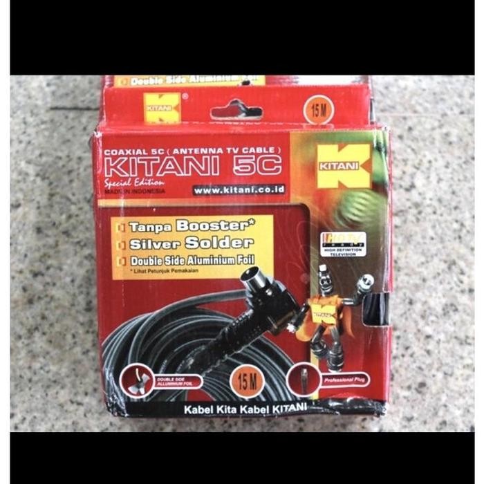 Kabel Antena KITANI Siap Pakai/KITANI kabel TV 15M ORIGINAL