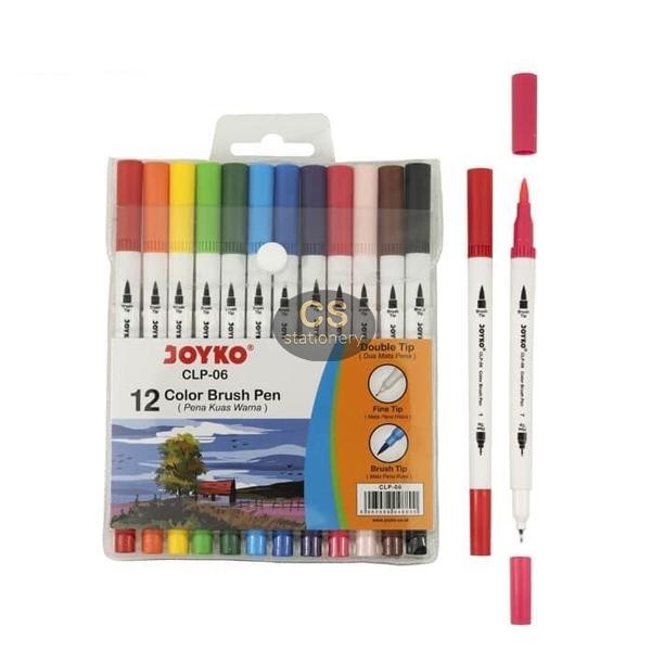 

color brush pen clp-06-pena kuas doube tip (12 warna) kode 503