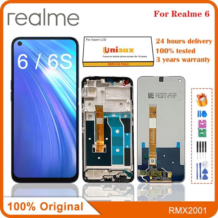 6.5" Original For OPPO Realme 6S RMX2002 LCD Display Touch Screen Digitizer Assembly For Realme 6 RM