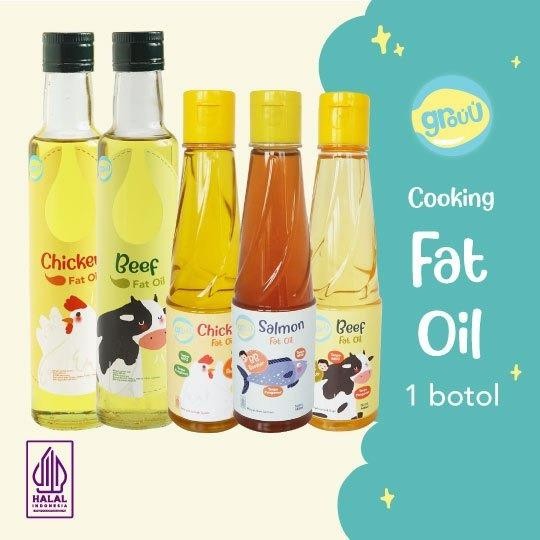 GROUU Fat Oil Minyak Lemak MPASI BB Booster - Lemak Ayam / Sapi / Salmon / Minyak Kelapa No MSG