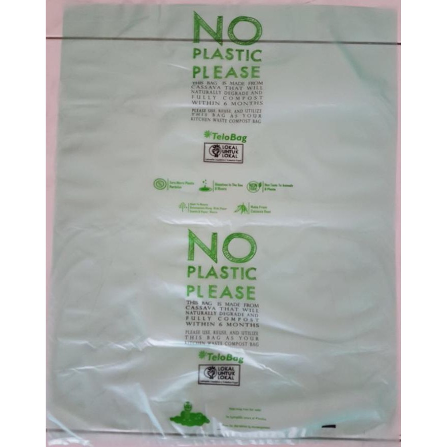 Trash bag kantong sampah organik plastik organik singkong telobag 44x6
