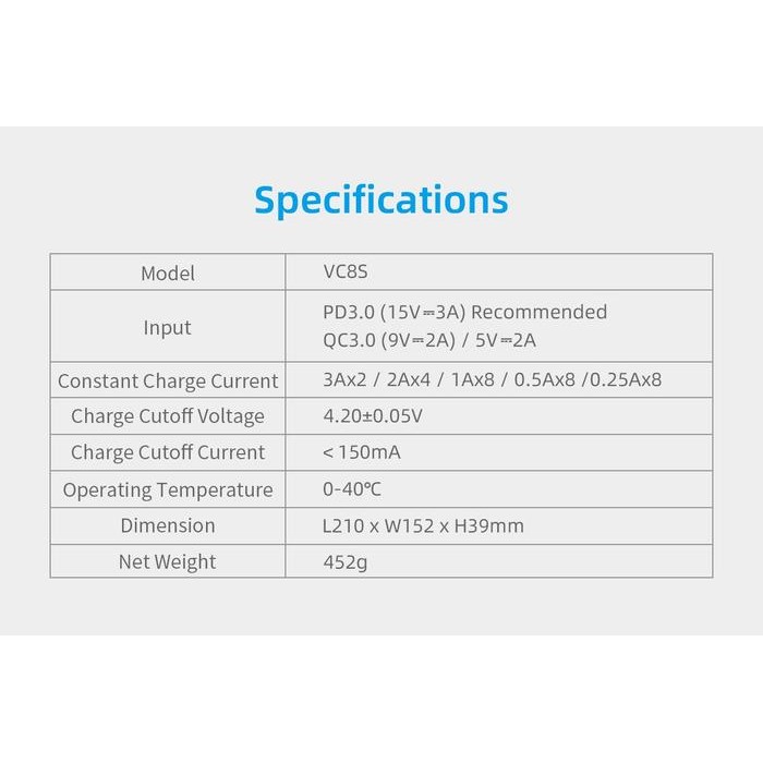 XTAR VC8S CHARGER FAST CHARGING REAL CAPACITY TEST, NEW VERSION