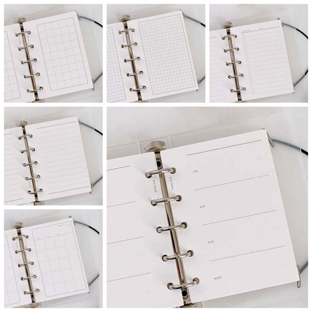 

50Sheets M5 A8 Loose-Leaf Notebook Refill Paper 5-hole Index Inside Page Cards Inner Refill Binder