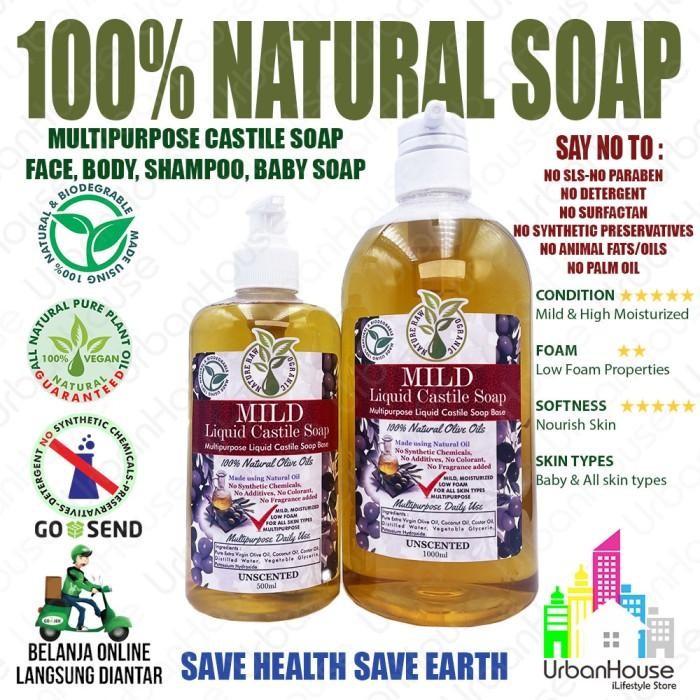 Nature Raw Organic - Mild Liquid Castile Soap Multipurpose Sabun Cair