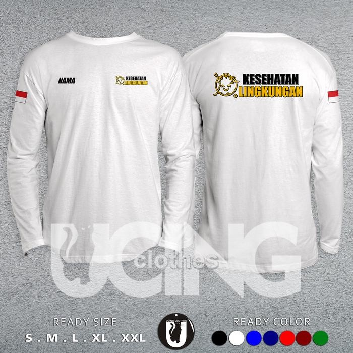 Kaos Baju Kesehatan Lingkungan Gratis Nama Kamu Lengan Panjang Kaos Distro
