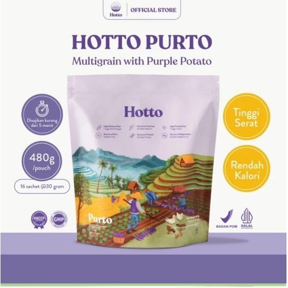 

Hotto Purto Superfood Multigrain dengan Ubi Ungu - 1 Pouch (16 Sachet)