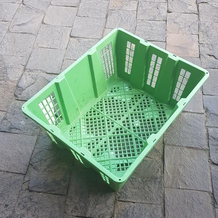 Keranjang Plastik Persegi Bekas Packing Buah Buahan Tanpa Tutup Kode 957