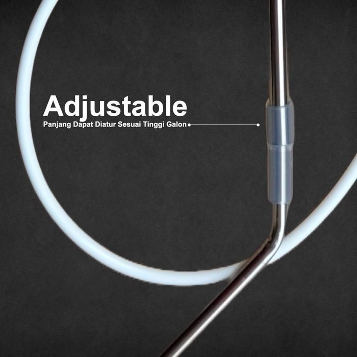 Pipa Kepala Selang Dispenser Galon Bawah Miyako Zpipe Tutup Stainless