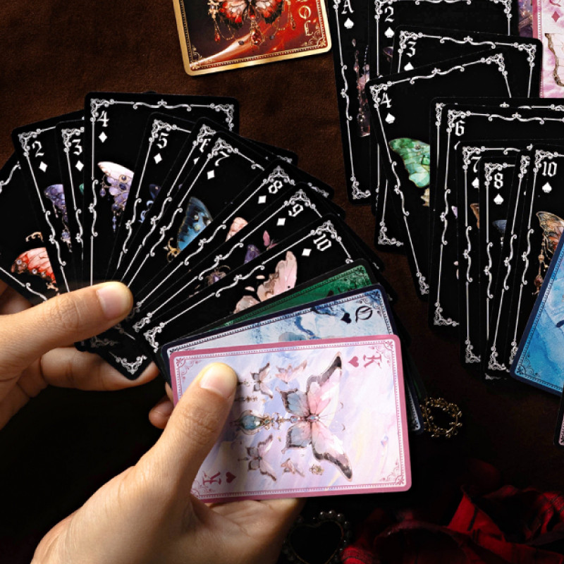 

Mr. Paper 2Style 54Sheets/box Boundless Butterfly Series Butterfly Aquascape Playing Cards Creative