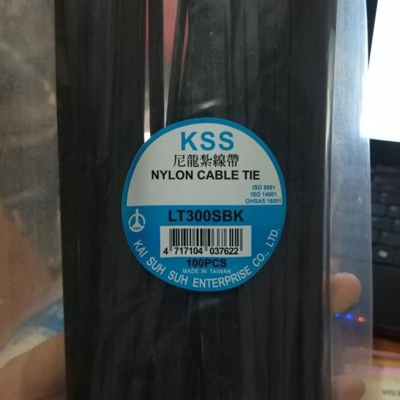 

Kabel Ties KSS LT-300SBK panjang 30cm lebar 4.8 mm