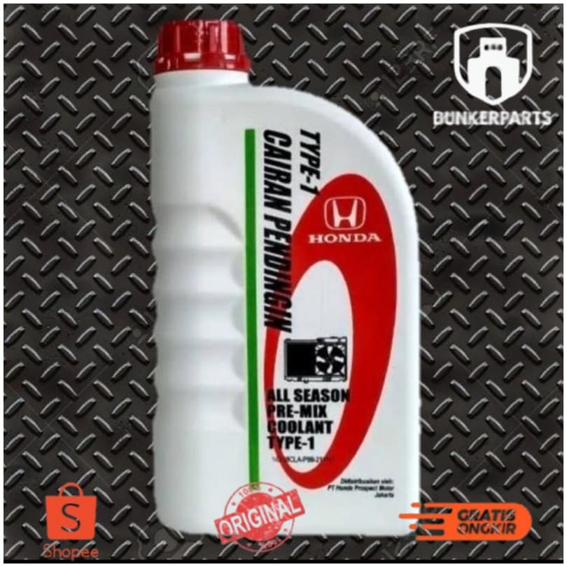 Cairan Pendigin Radiator Air Coolant Mobil Honda 1 Liter Original