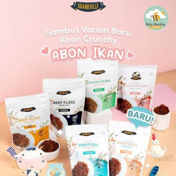 

New GRANDVILLE Abon Sapi / Ayam Grandville Crunchy 1tahun+ / ABON