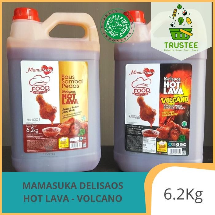 

New HOT LAVA / Volcano Mamasuka Delisaos 6.2 KG Saus Sambal Pedas