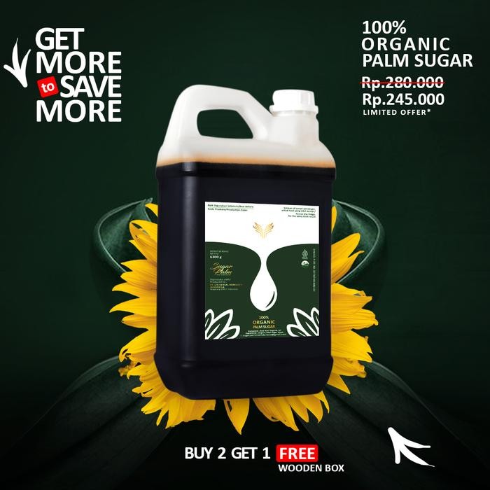 

New Gula Aren Cair Asli, 5 Liter - 100% Organik Tanpa Pemanis Tambahan