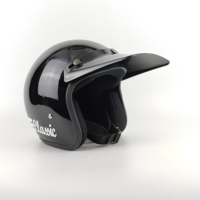 (Allthebest) PET PED TOPI FINO HELM CROSS RETRO CLASSIC KULIT BEBEK TRAIL PANJANG