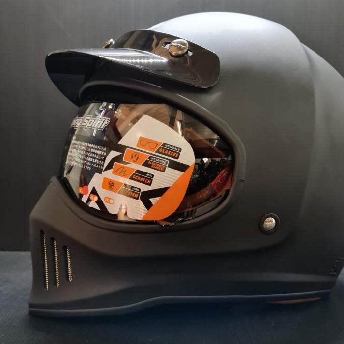 (Allthebest) Helm INK Trooper Solid Full Face Retro