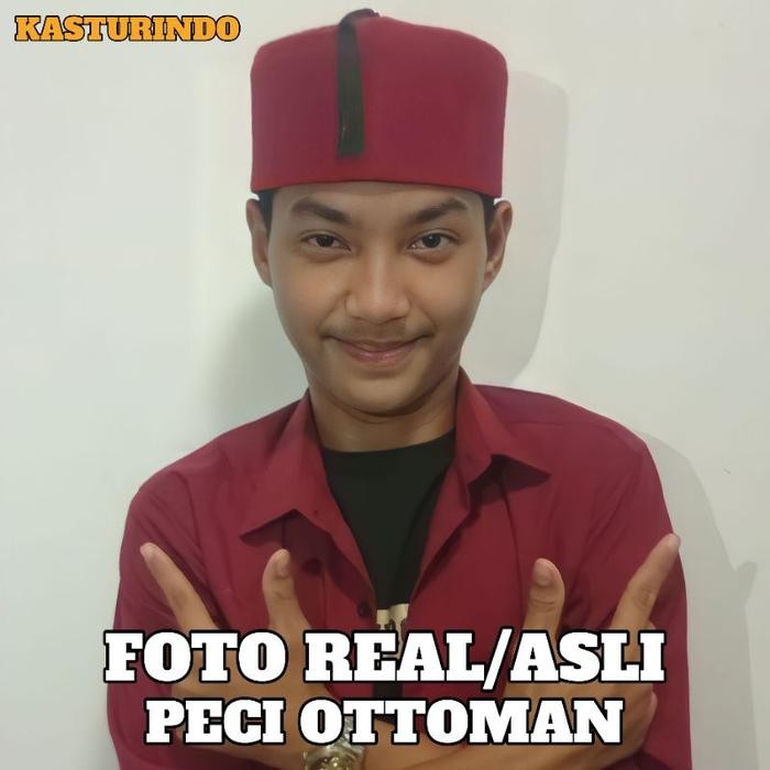 (Allthebest) Peci Songkok Kopiah Sultan Ottoman Turki Fes Tarbus Rambut Fez Turkey