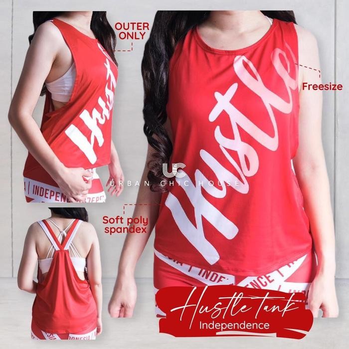 Hustle tank(OUTER ONLY) independence / outer senam / baju senam / urban chic house Outdoor Sport