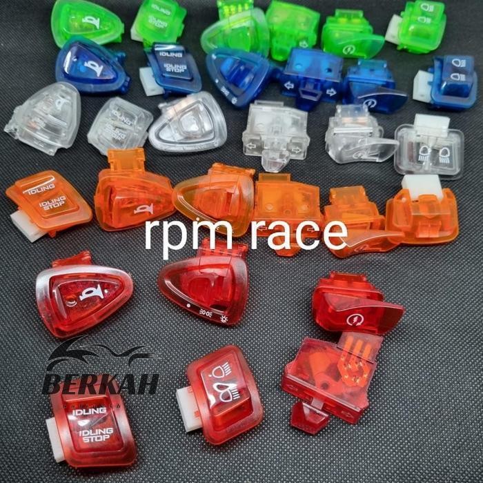 Saklar Tombol Warna Transparan Honda Beat fi Scopy fi Vario 125 Dll