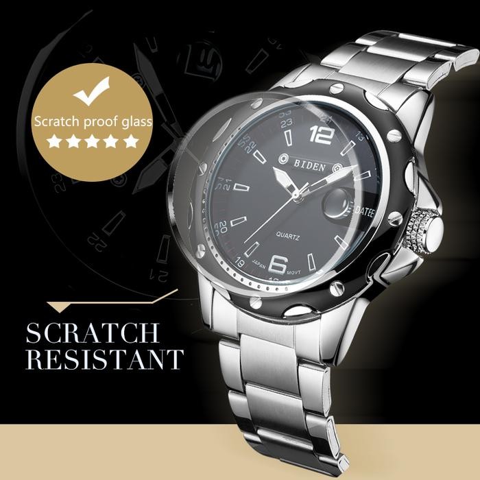 Biden Jam Tangan Pria Biden Fashion Pria Analog Pita Jala Bisnis Anti Air Jam Tangan Cowok