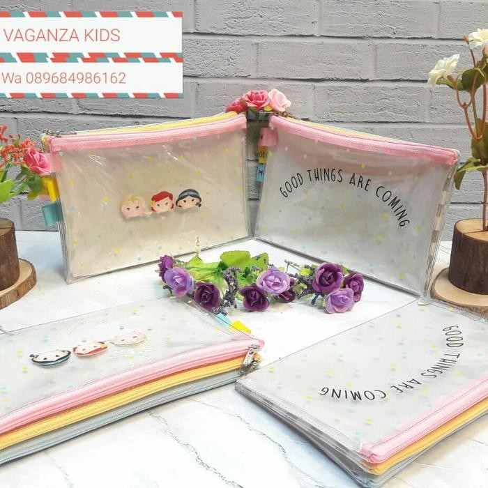 triple pouch serbaguna / pouch masker/ souvernir pouch mika