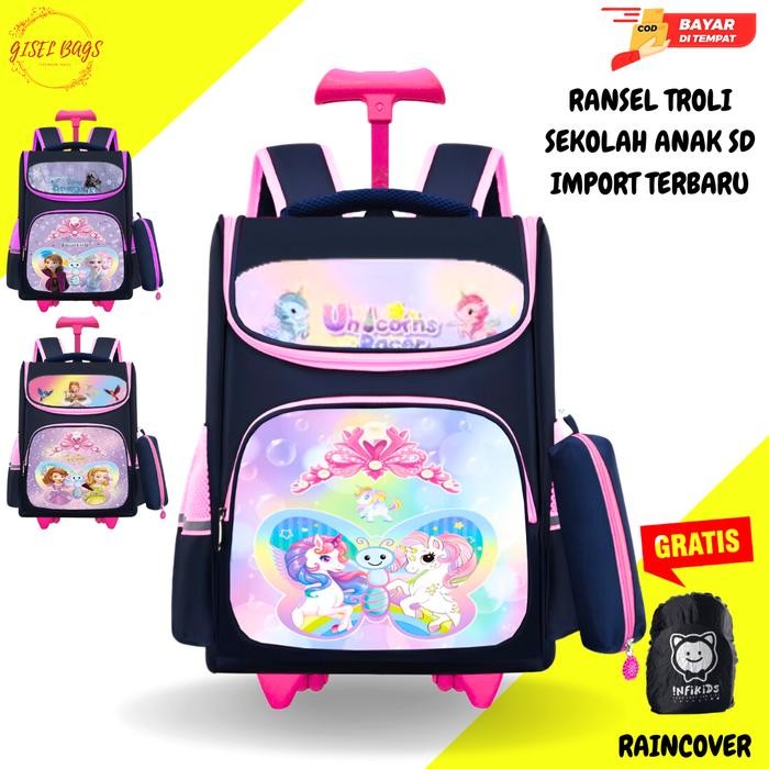 Tas Koper Sekolah Anak Perempuan Sd Import Gambar Timbul