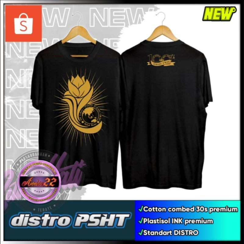 Ori KAOS PSHT TERATE EMAS 100 TH UNTUK DUNIA (KODE A1) PANJANG