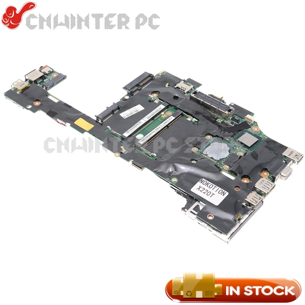 NOKOTION For Lenovo Thinkpad X220T X220 Tablet Laptop Motherboard FRU 04Y1814 04W3380 I7-2640M CPU